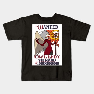 Owl Lady wanted poster ~ The Owl House ~ ver 2 Kids T-Shirt